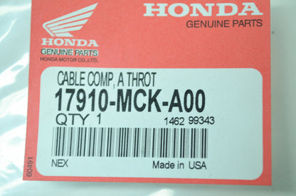 OEM Honda 17910-MCK-A00 Throttle Cable A NOS
