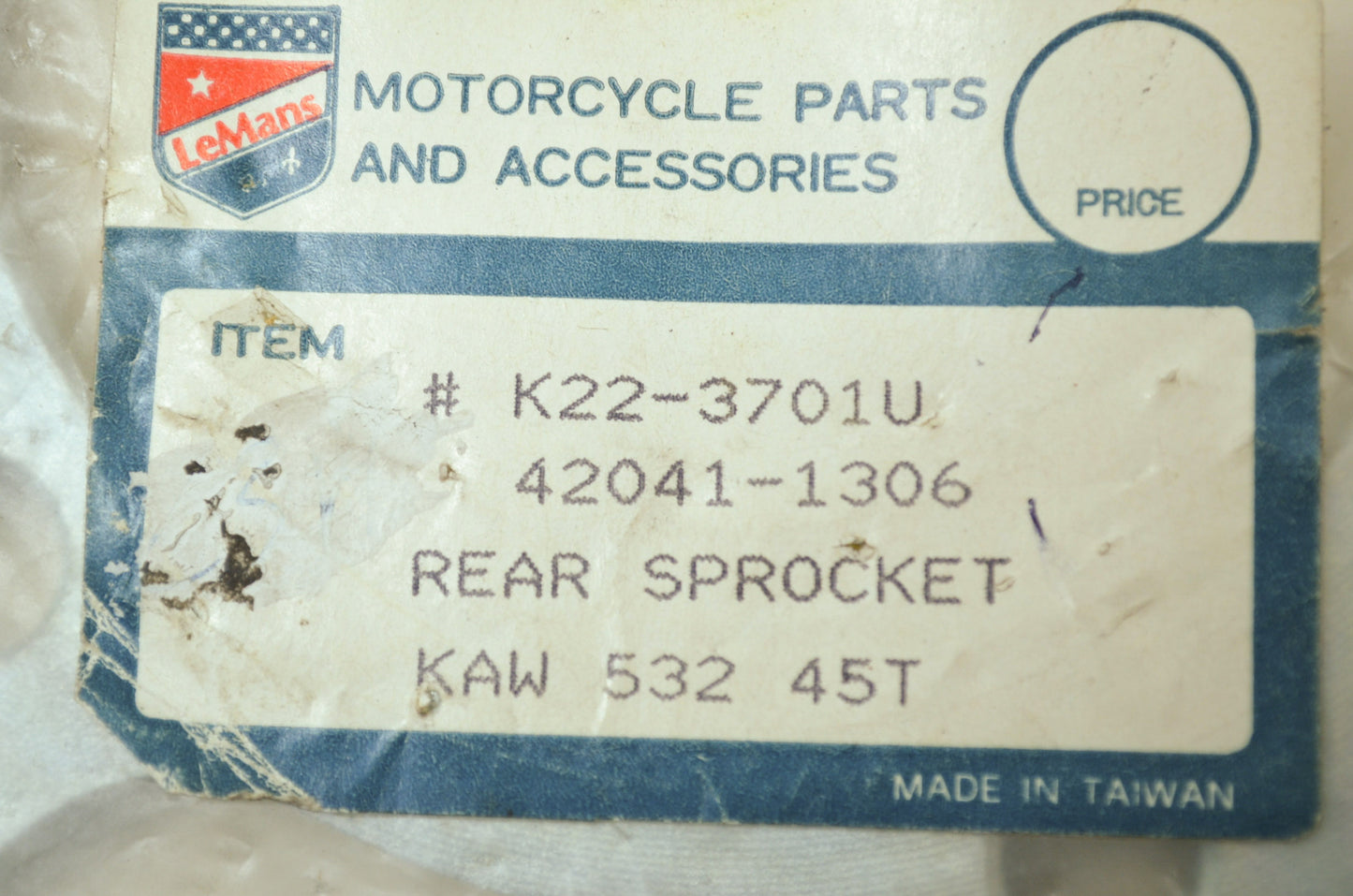 NEW Le Mans Kawasaki Sprocket 45T 1988-1990 ZX1000 Ninja ZX-10 42041-1306 NOS