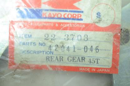 NEW Kayo Co Kawasaki Sprocket 45T 1969-1975 H1 Mach III 42041-046 NOS