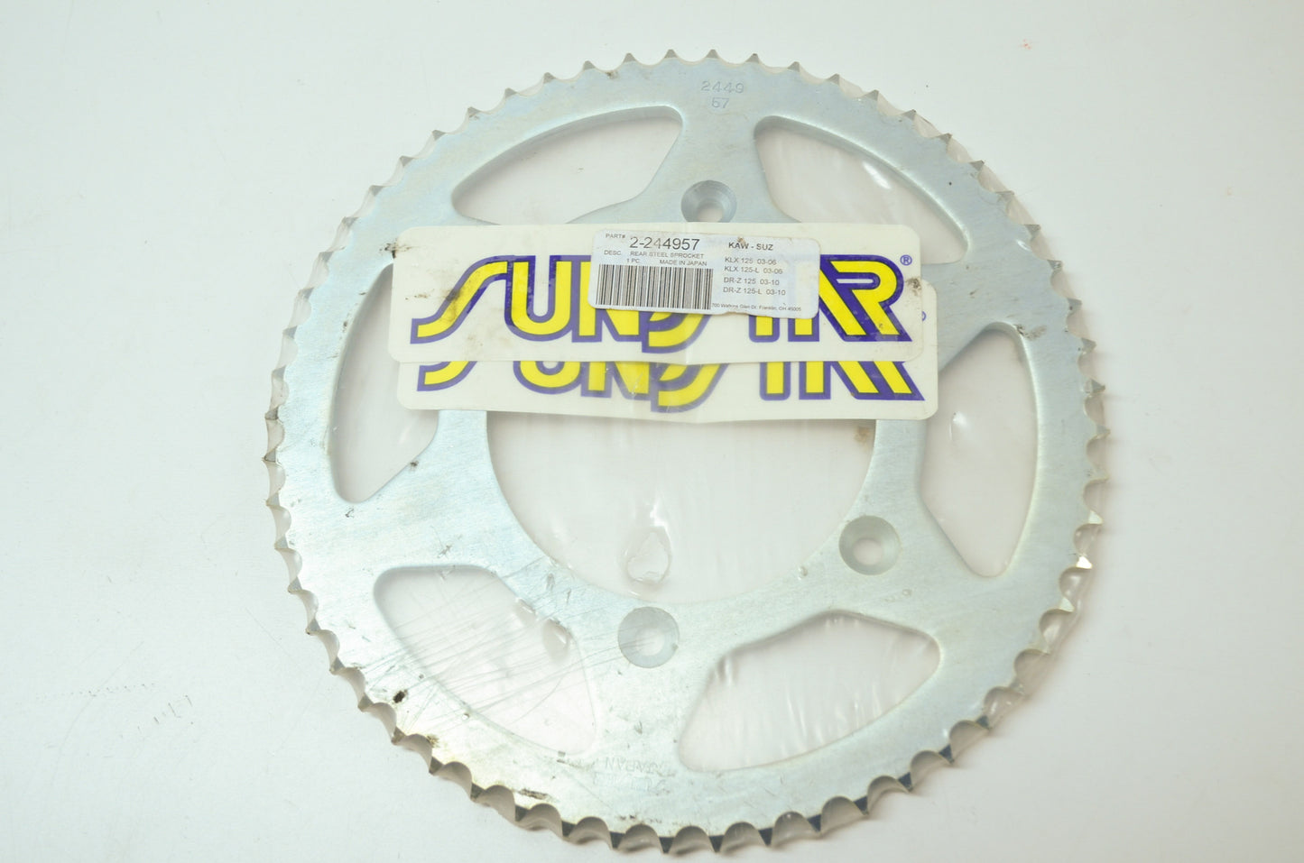 NEW Sunstar Kawasaki Sprocket 57T 2003-2014 DR-Z125 64511-08G10 NOS