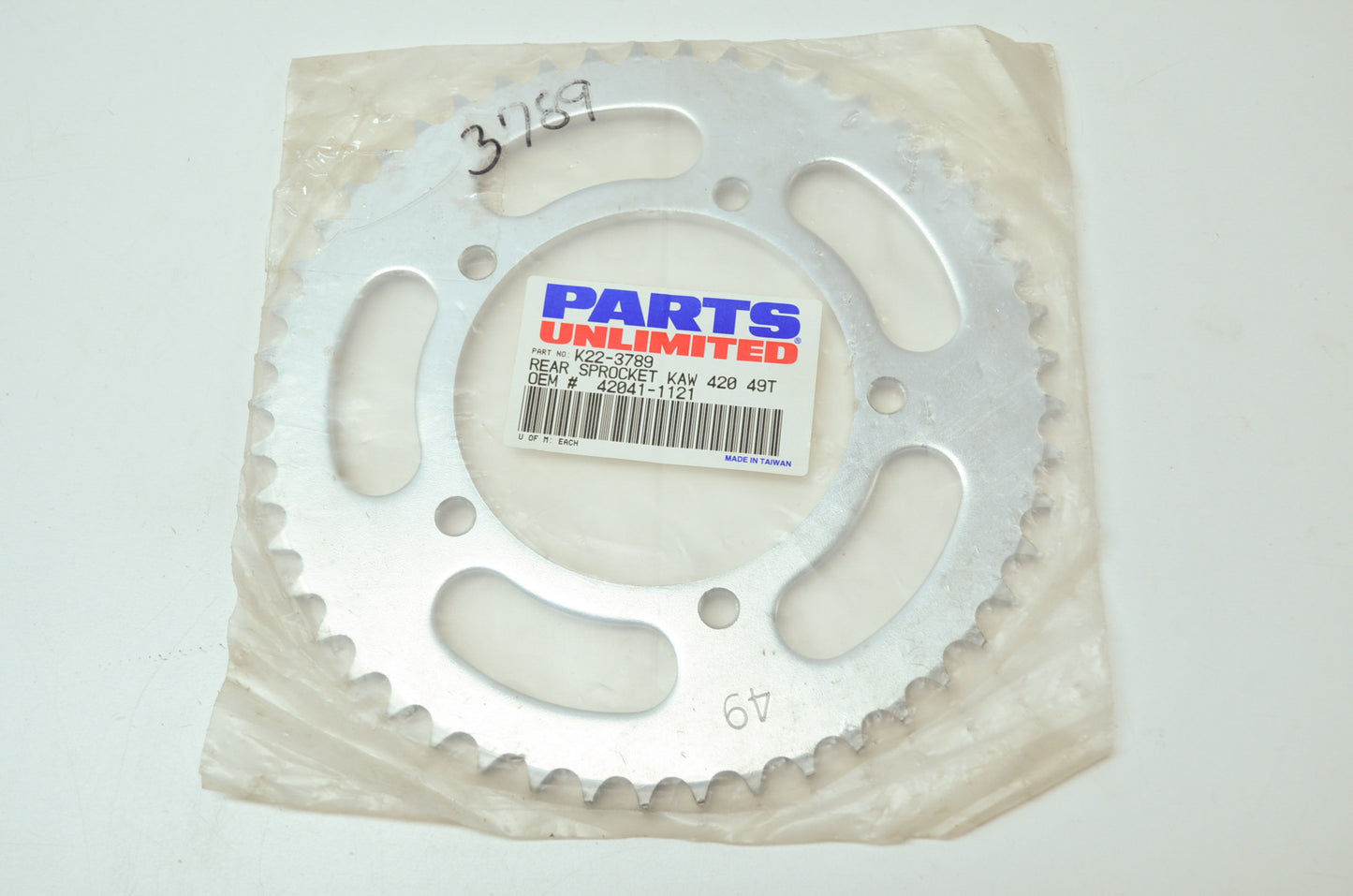 NEW Parts Unlimited Kawasaki Sprocket 49T KDX80 KX60 KX80 42041-1121 NOS