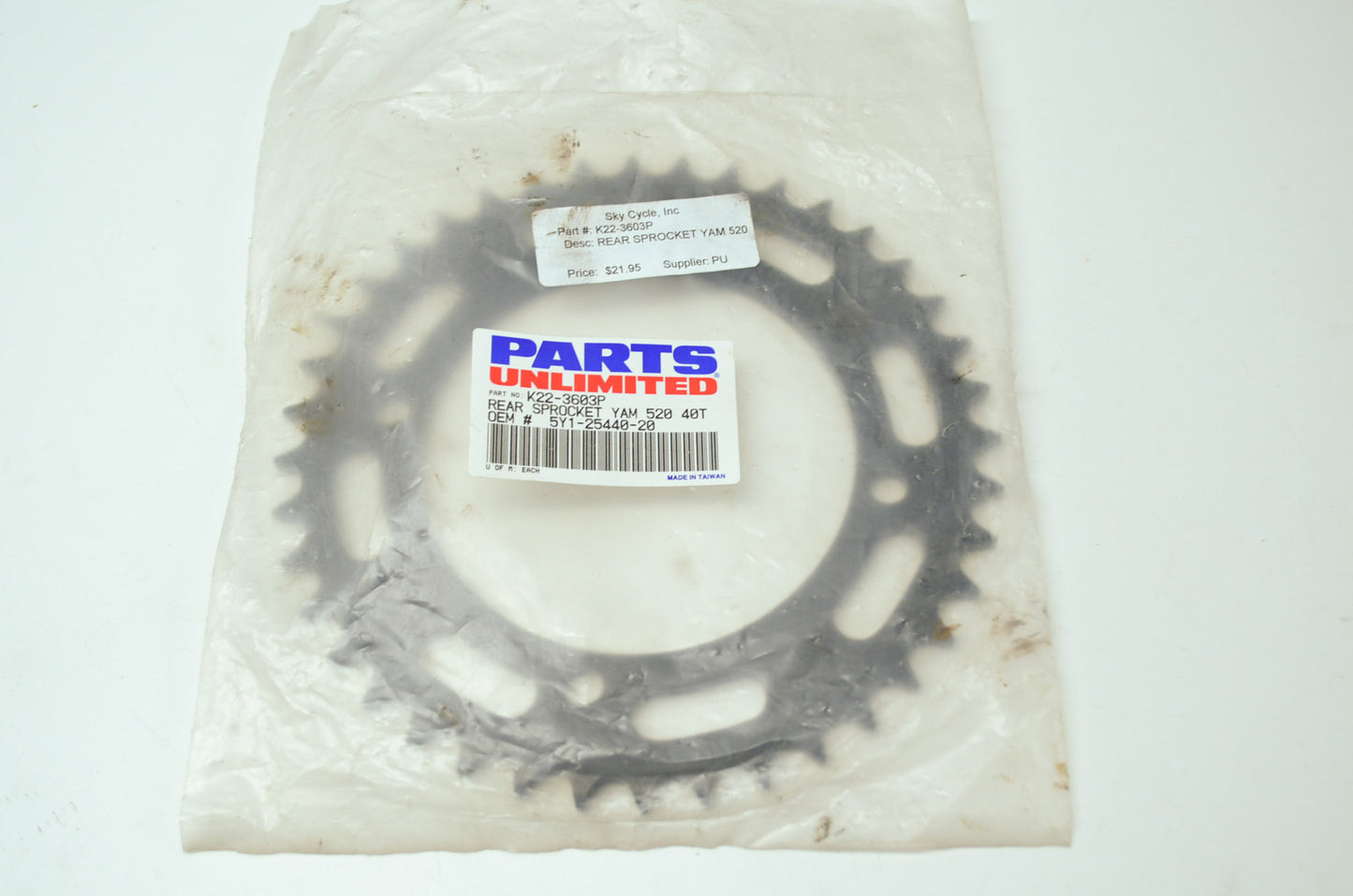 NEW Parts Unlimited Yamaha Sprocket 40T 2008-2012 YFM250 Raptor 5Y1-25440-20, K2