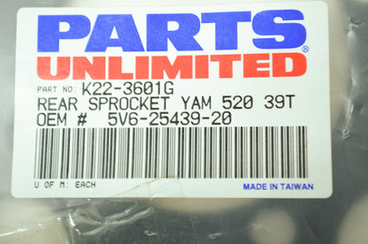 NEW Parts Unlimited Yamaha Sprocket 39T YT125 YT175 5V6-25439-20, K22-3601G NOS