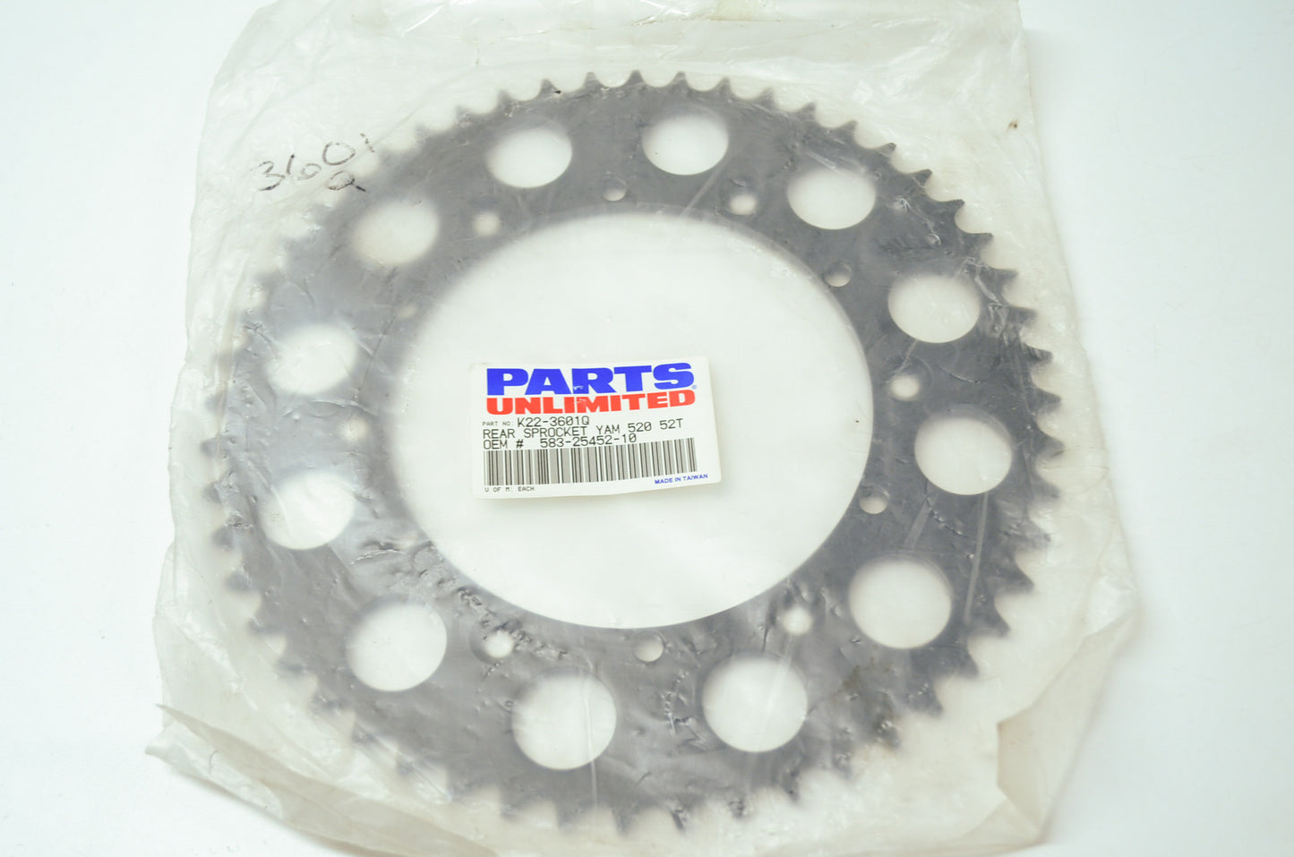 NEW Parts Unlimited Yamaha Spocket 52T 1976-1981 TT500 583-25452-10 NOS