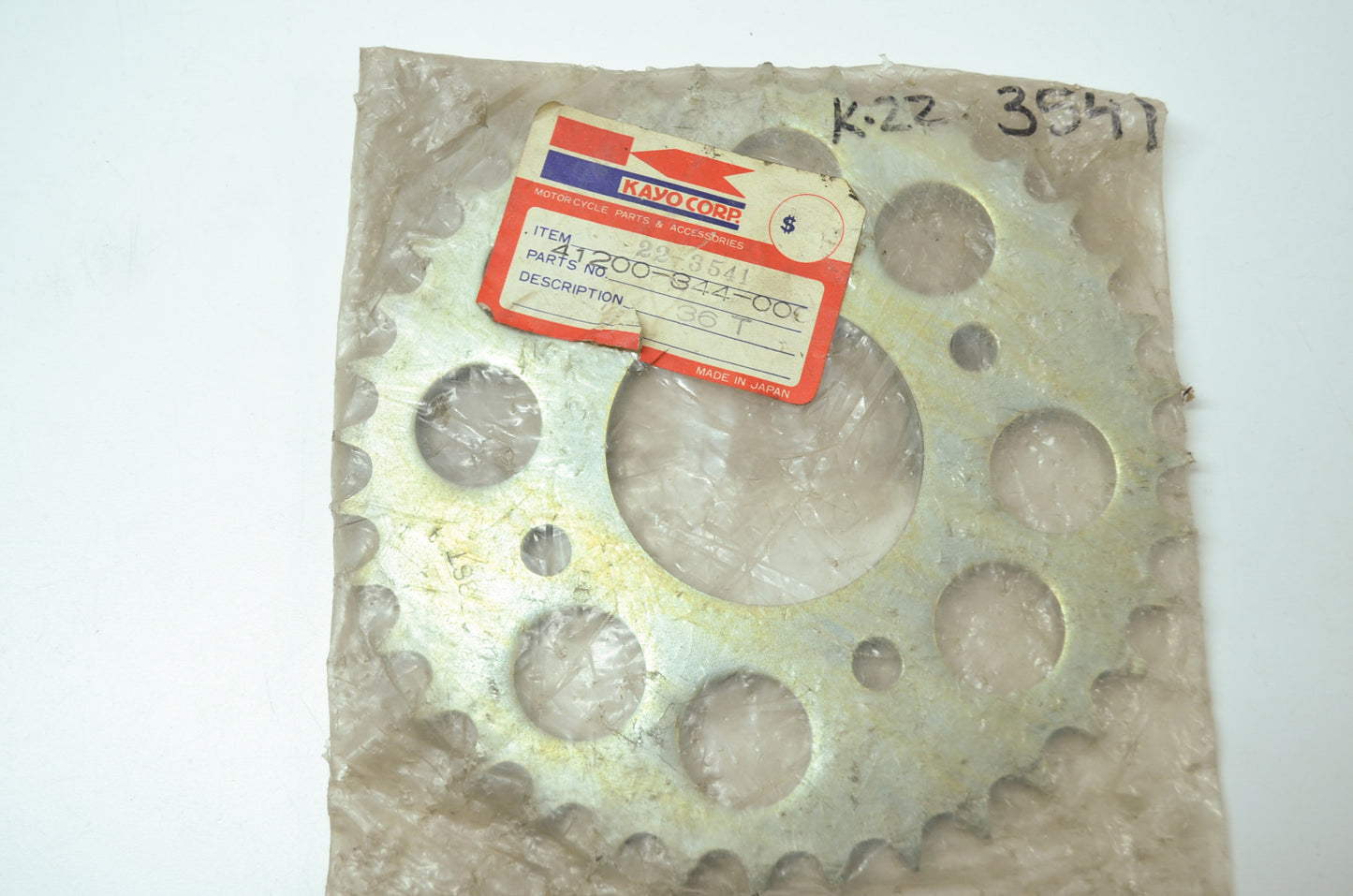 NEW Kayo Co Honda Sprocket 36T CB350 41200-344-000 NOS