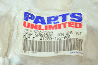 NEW Parts Unlimited Honda Sprocket 36T 41200-152-000 NOS