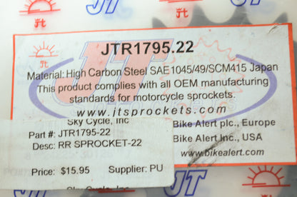 NEW JT Sprockets Kawasaki Sprocket 22T 2003-2006 KSF80 KFX80 JTR1795.22 NOS