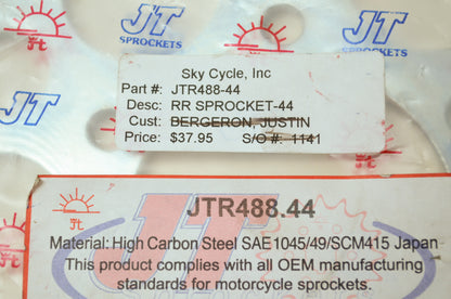 NEW JT Sprockets Kawasaki Sprocket 44T ZX750 ZX-9R ZX900 ZX1200 JTR488.44 NOS