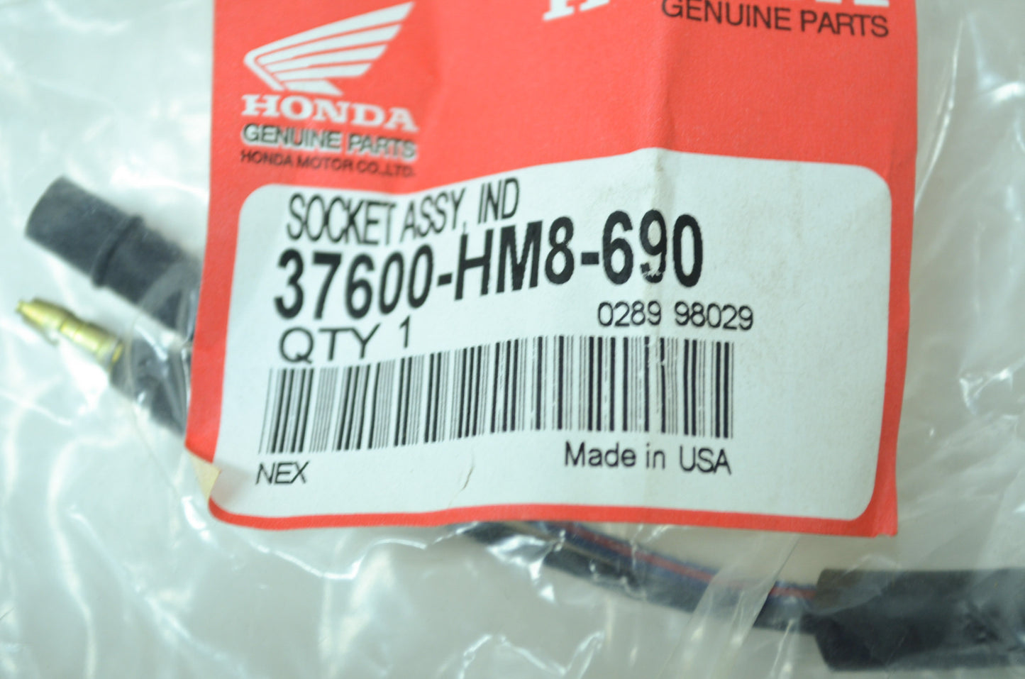 OEM Honda 37600-HM8-690 Indicator Socket NOS