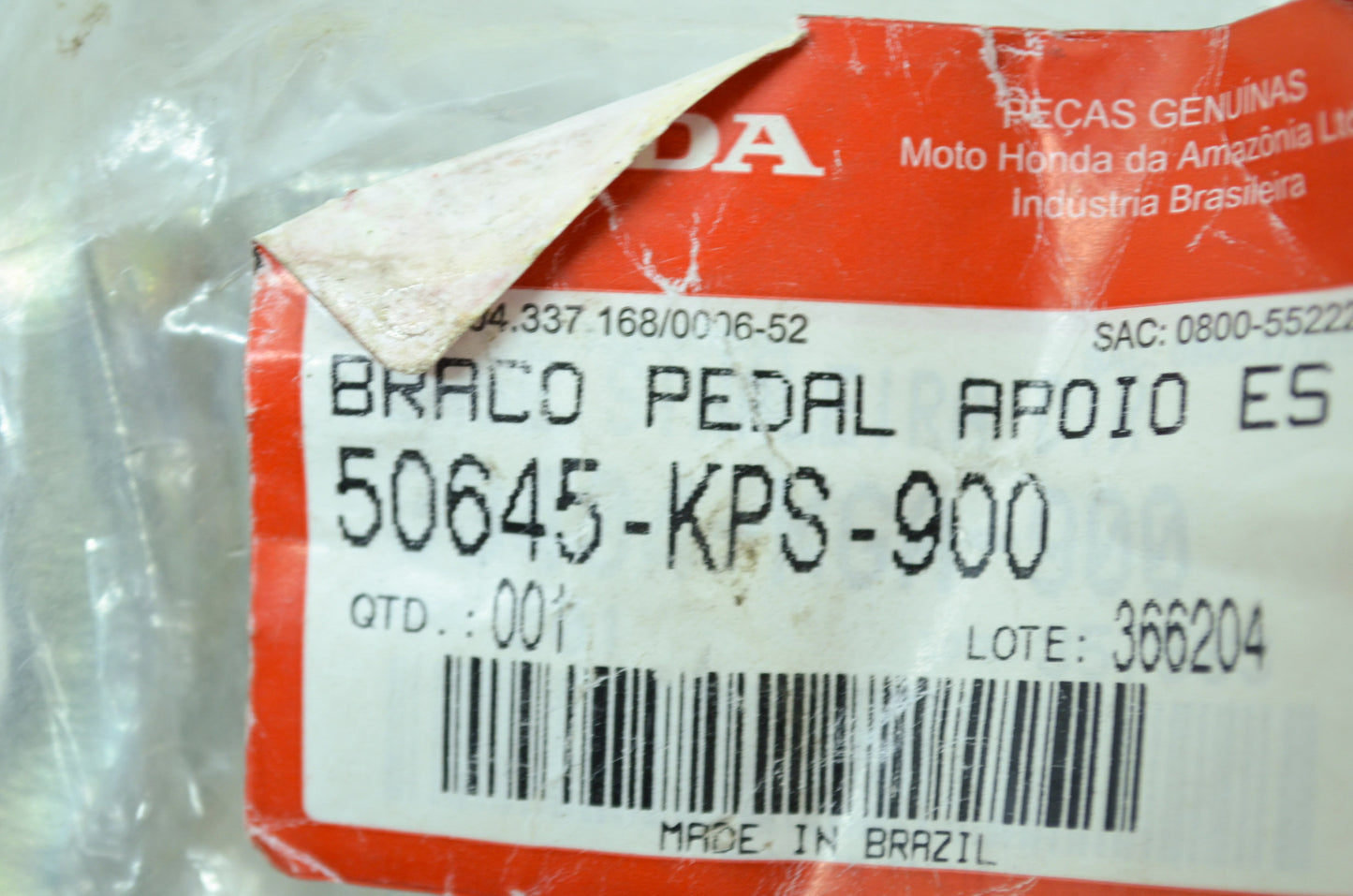 OEM Honda 50645-KPS-900 Left Step Arm NOS