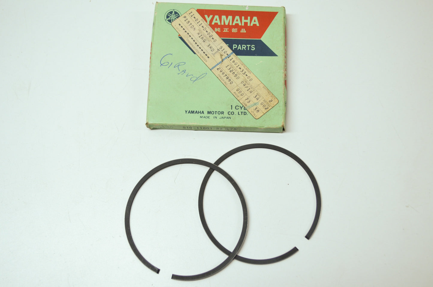 OEM Yamaha 510-11601-33-00 Piston Ring Set 3 NOS