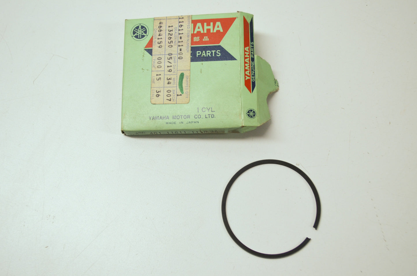 OEM Yamaha 401-11611-11-00 Piston Ring 1st NOS
