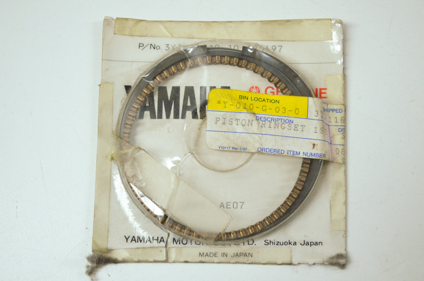 OEM Yamaha 3Y1-11610-10-00 Piston Ring 1st Set NOS