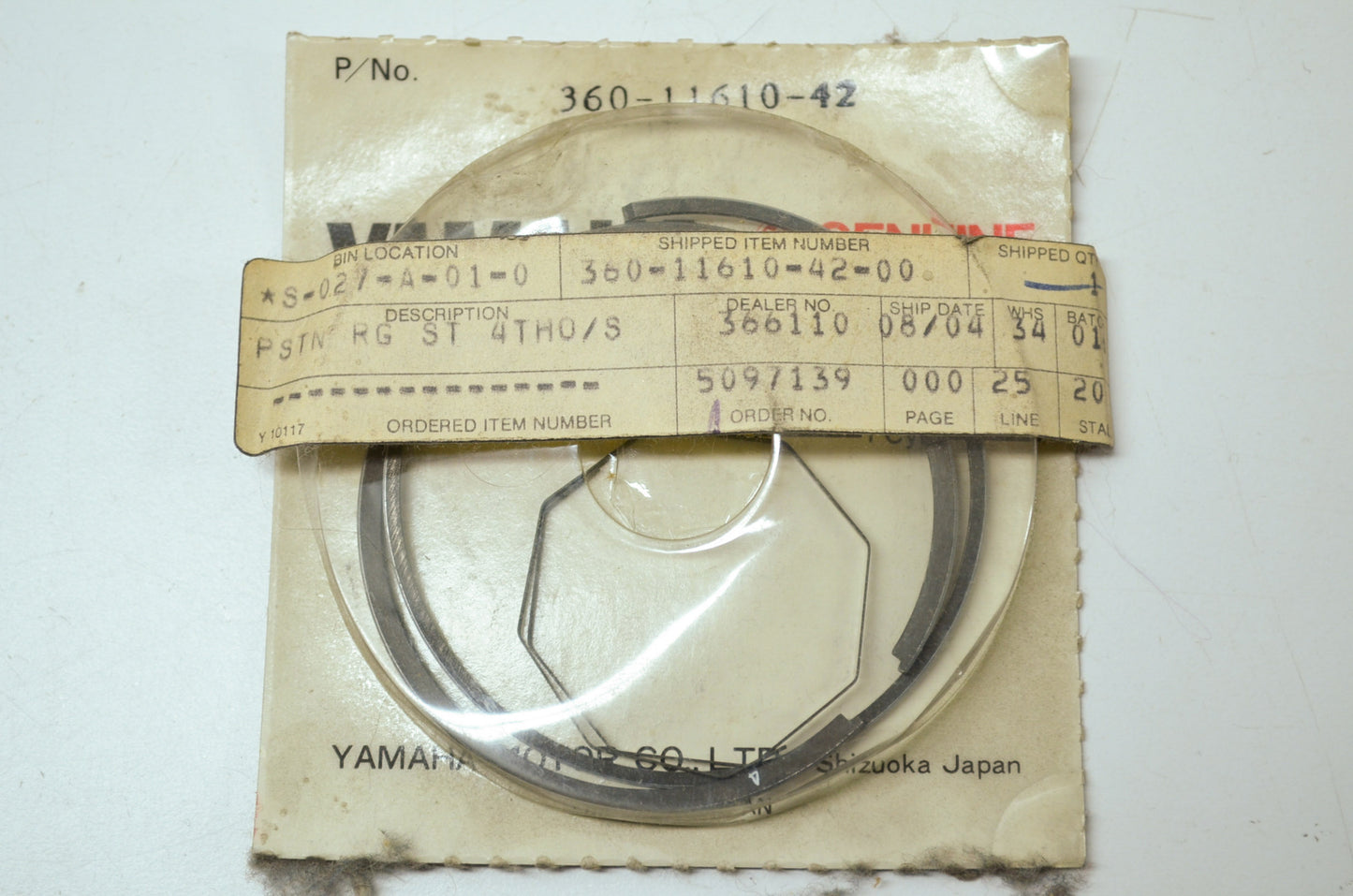 OEM Yamaha 360-11610-42-00 Piston Ring 4th Set NOS