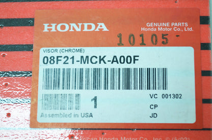 OEM Honda 08F21-MCK-A00F Chrome Visor Qty 2 NOS