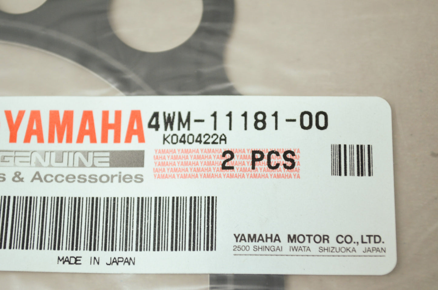 OEM Yamaha 4WM-11181-00-00 Cylinder Head Gasket Qty 2 NOS