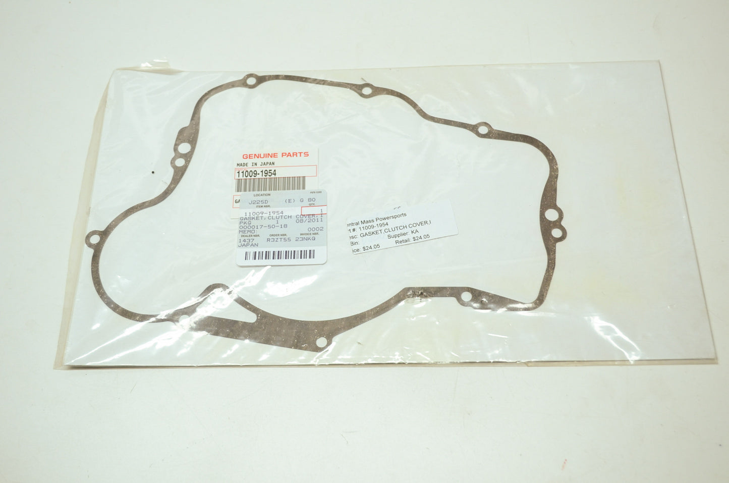 OEM Kawasaki 11009-1954 Inner Clutch Cover Gasket NOS