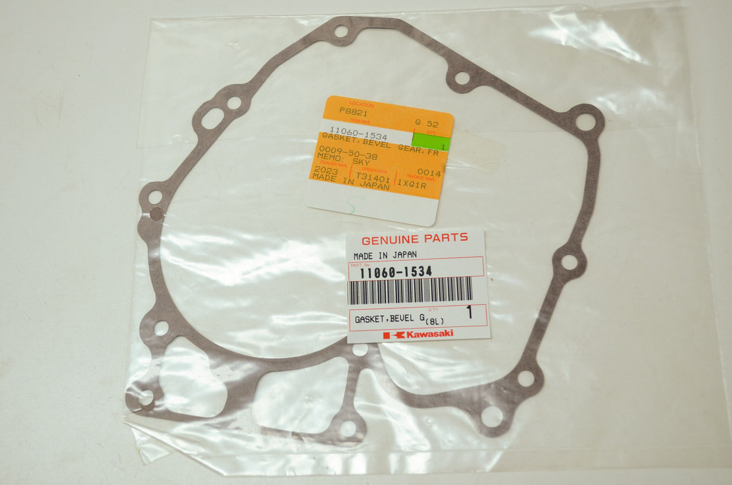 OEM Kawasaki 11060-1534 Front Bevel Gear Gasket NOS
