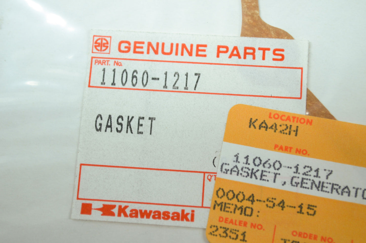 OEM Kawasaki 11060-1217 Generator Gasket NOS