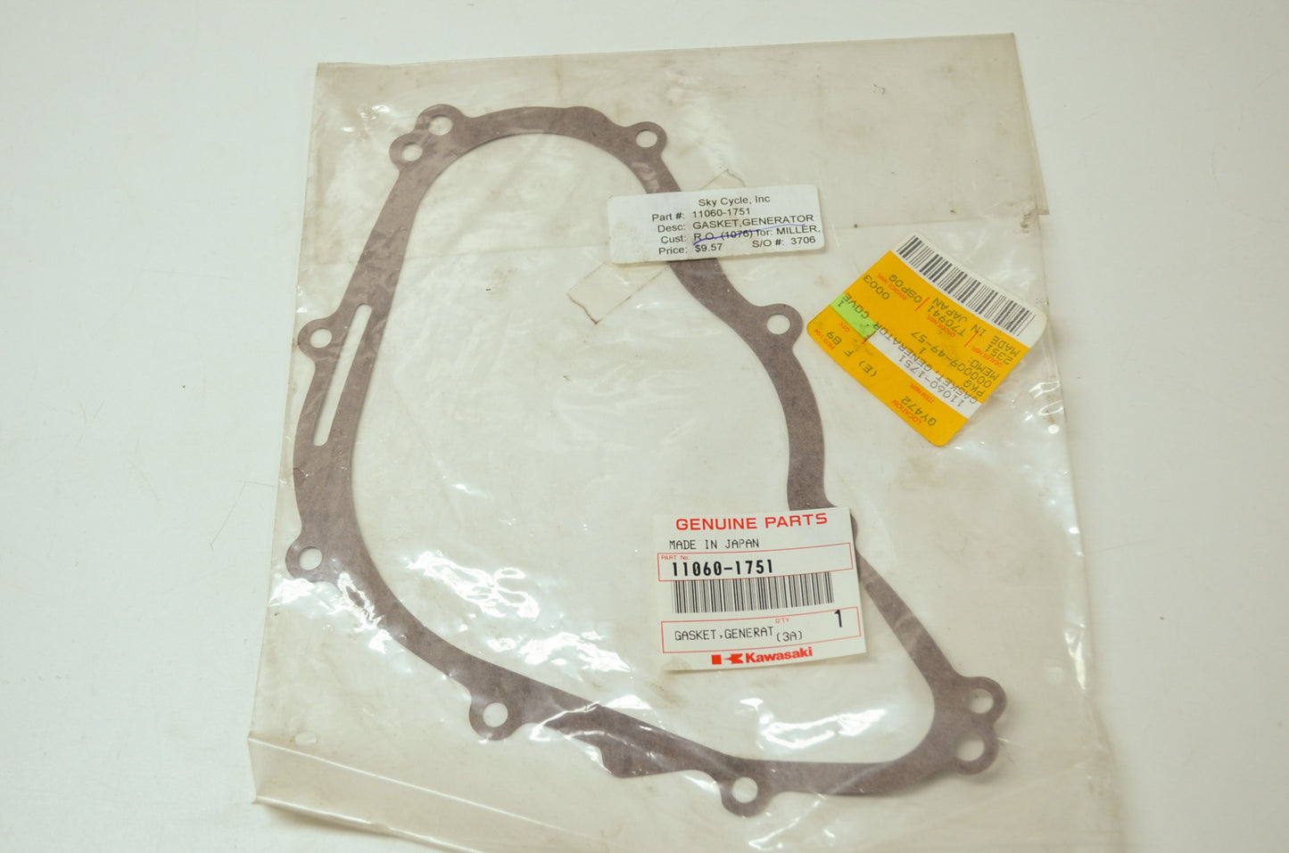 OEM Kawasaki 11060-1751 Generator Cover Gasket NOS