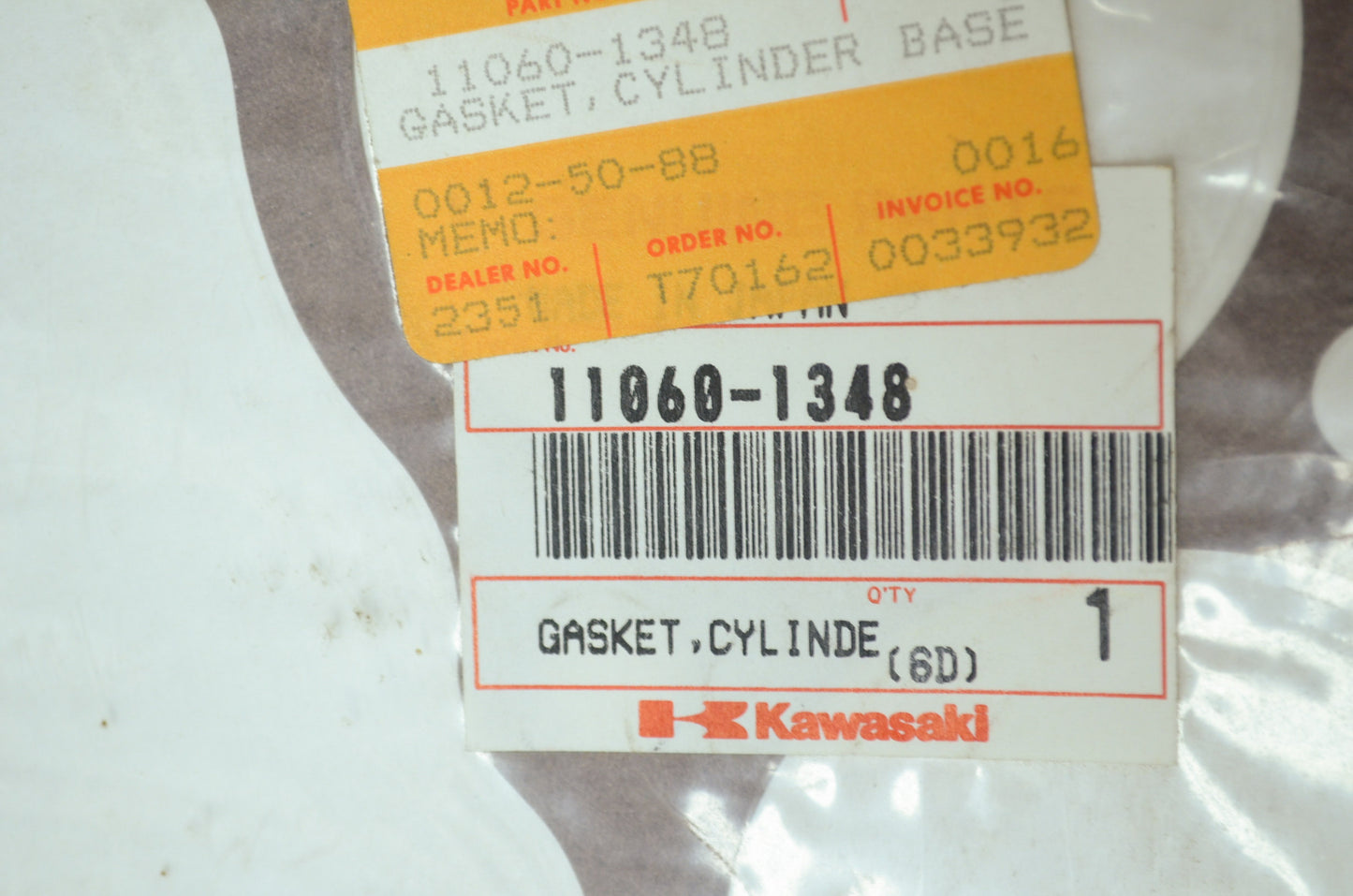 OEM Kawasaki 11060-1348 Cylinder Base Gasket NOS