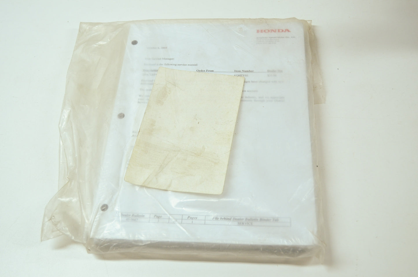 NEW OEM Honda 2005-2006 CRF450X Service Manual 61MEY01 NOS