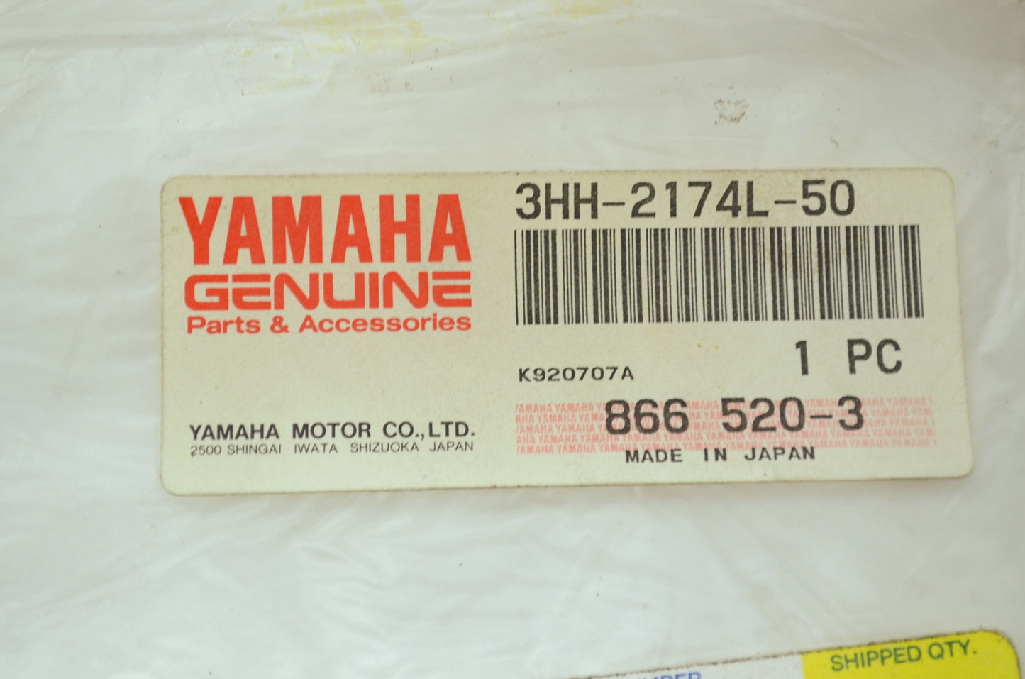 OEM Yamaha 3HH-2174L-50-00 Graphic Set 2 NOS