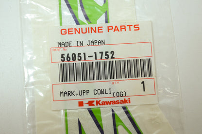 NEW OEM Kawasaki Upper Cowl Decal 1998 ZX900 Ninja ZX-9R 56051-1752 NOS
