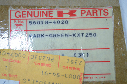 NEW OEM Kawasaki Left Decal 1984-1985 Tecate KXT250 56018-4028 NOS
