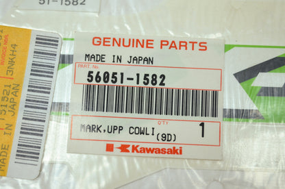 NEW OEM Kawasaki Upper Cowl Decal 1997 ZX600 Ninja ZX-6R 56051-1582 NOS