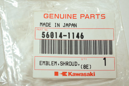 OEM Kawasaki 56014-1146 Right Hand Shroud Emblem NOS