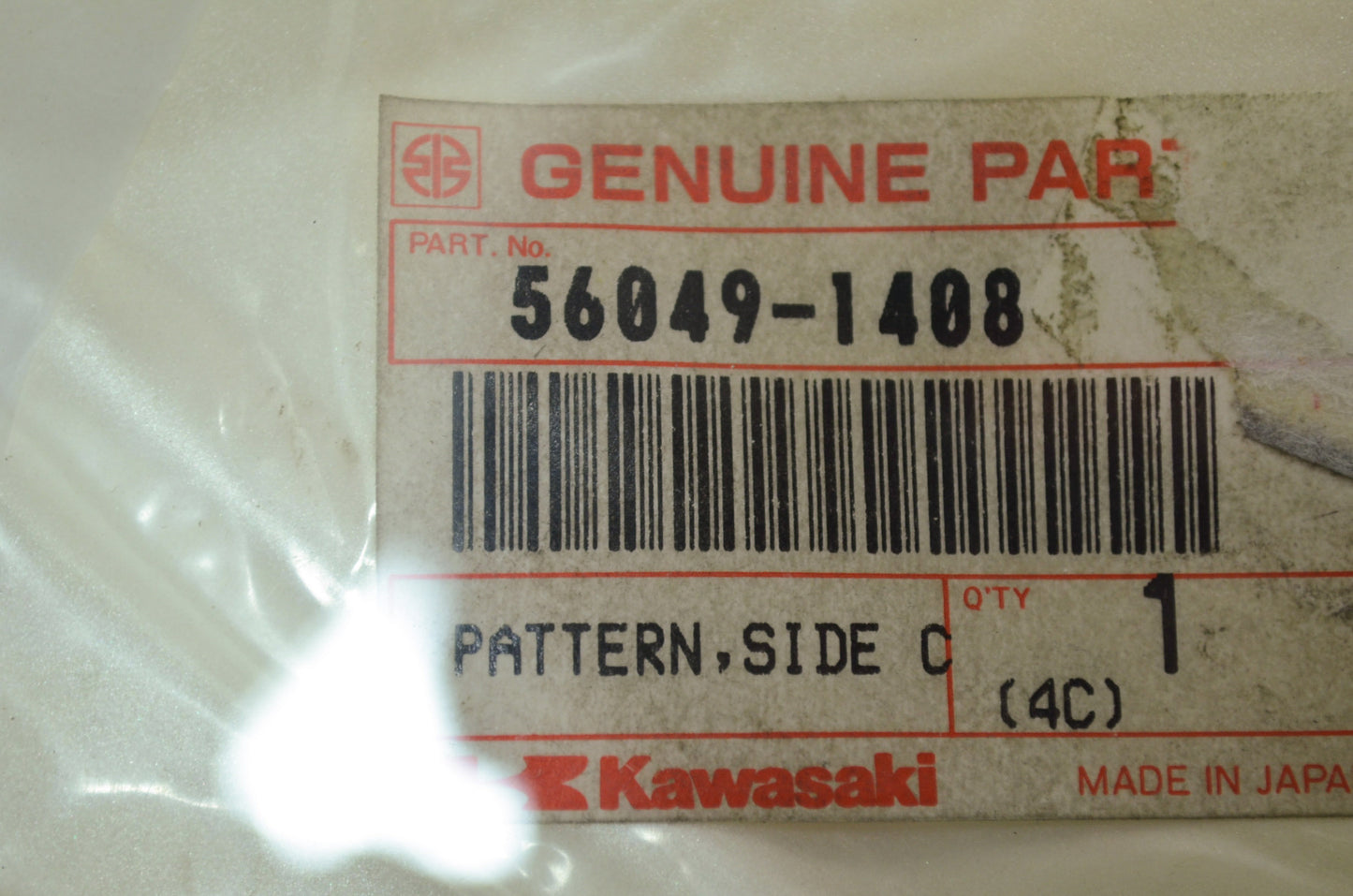OEM Kawasaki 56049-1408 Side Cowling Pattern NOS