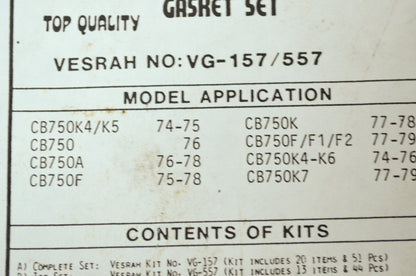 NEW Honda Gasket Set 1974-1979 CB750 VG-557 NOS
