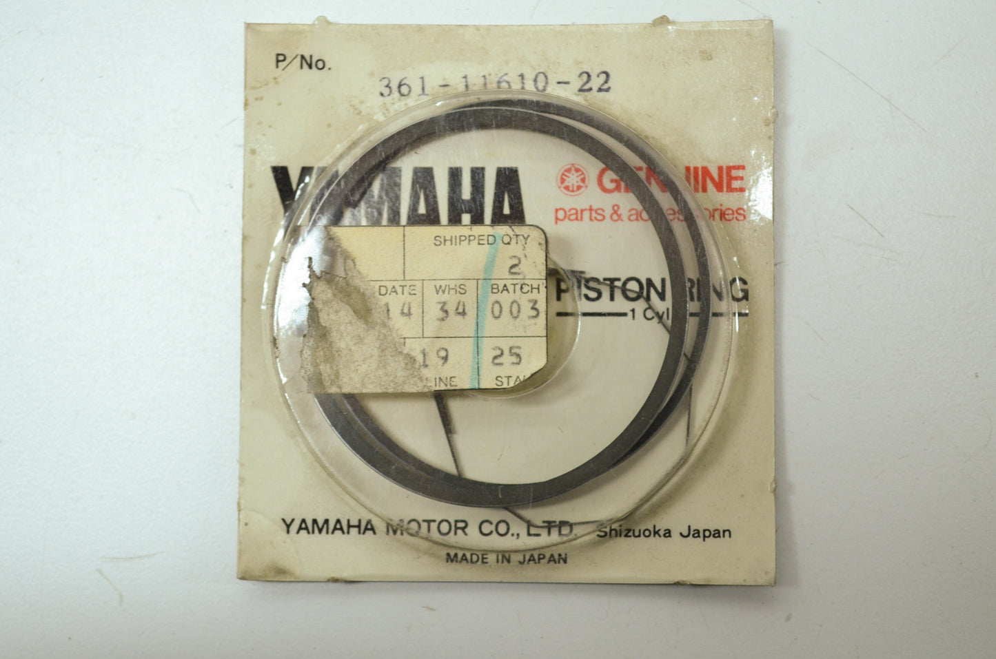 OEM Yamaha 361-11610-22-00 Piston Ring Set 2 NOS