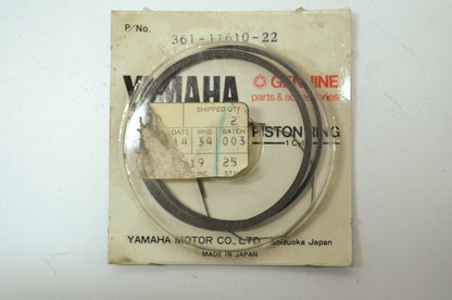 OEM Yamaha 361-11610-22-00 Piston Ring Set 2 NOS