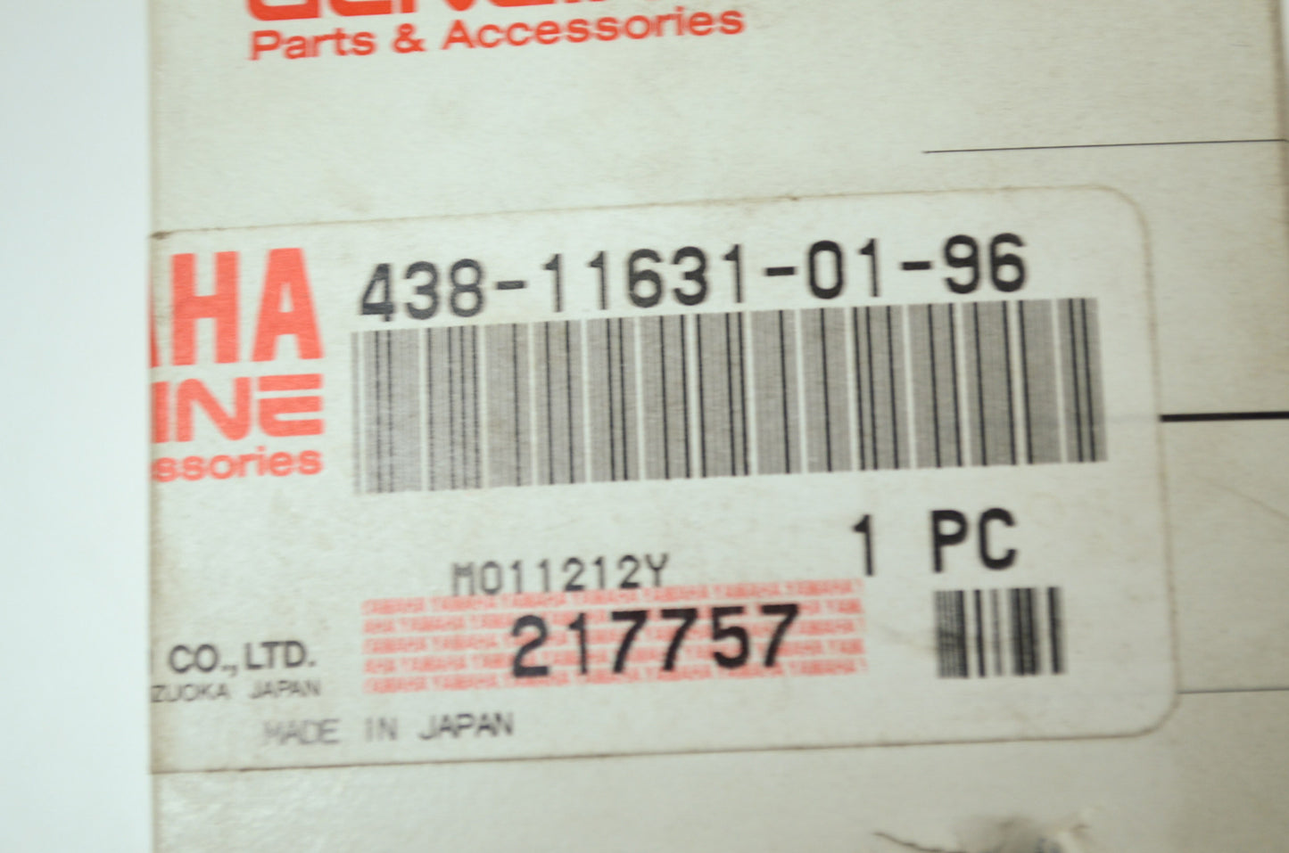 OEM Yamaha 438-11631-01-96 Piston STD NOS