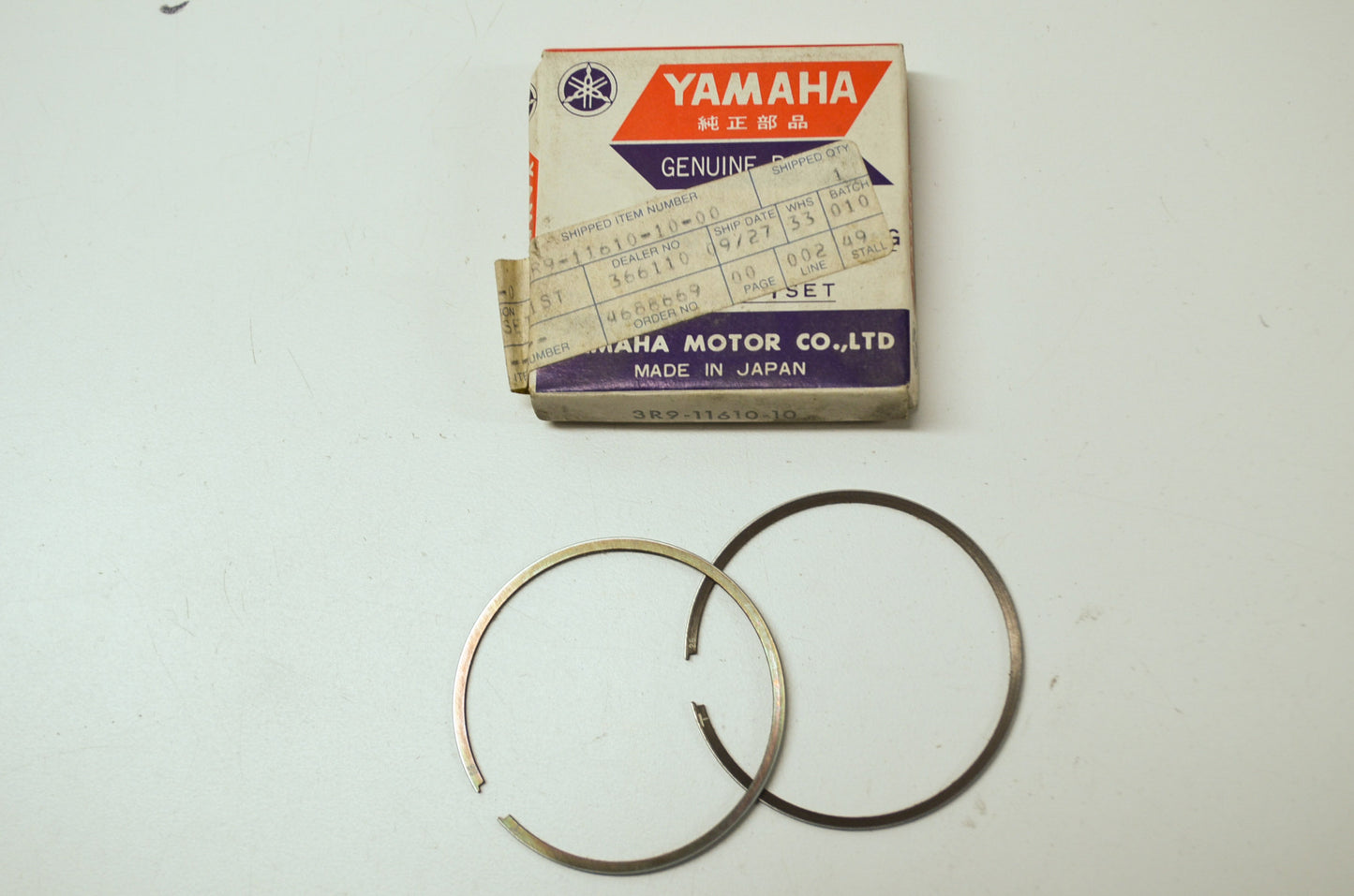 OEM Yamaha 3R9-11610-10-00 Piston Ring 1st Set NOS