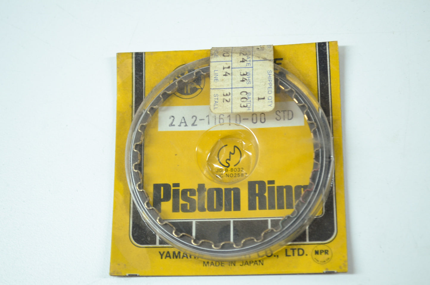 OEM Yamaha 2A2-11610-00-00 Piston Ring Set STD NOS
