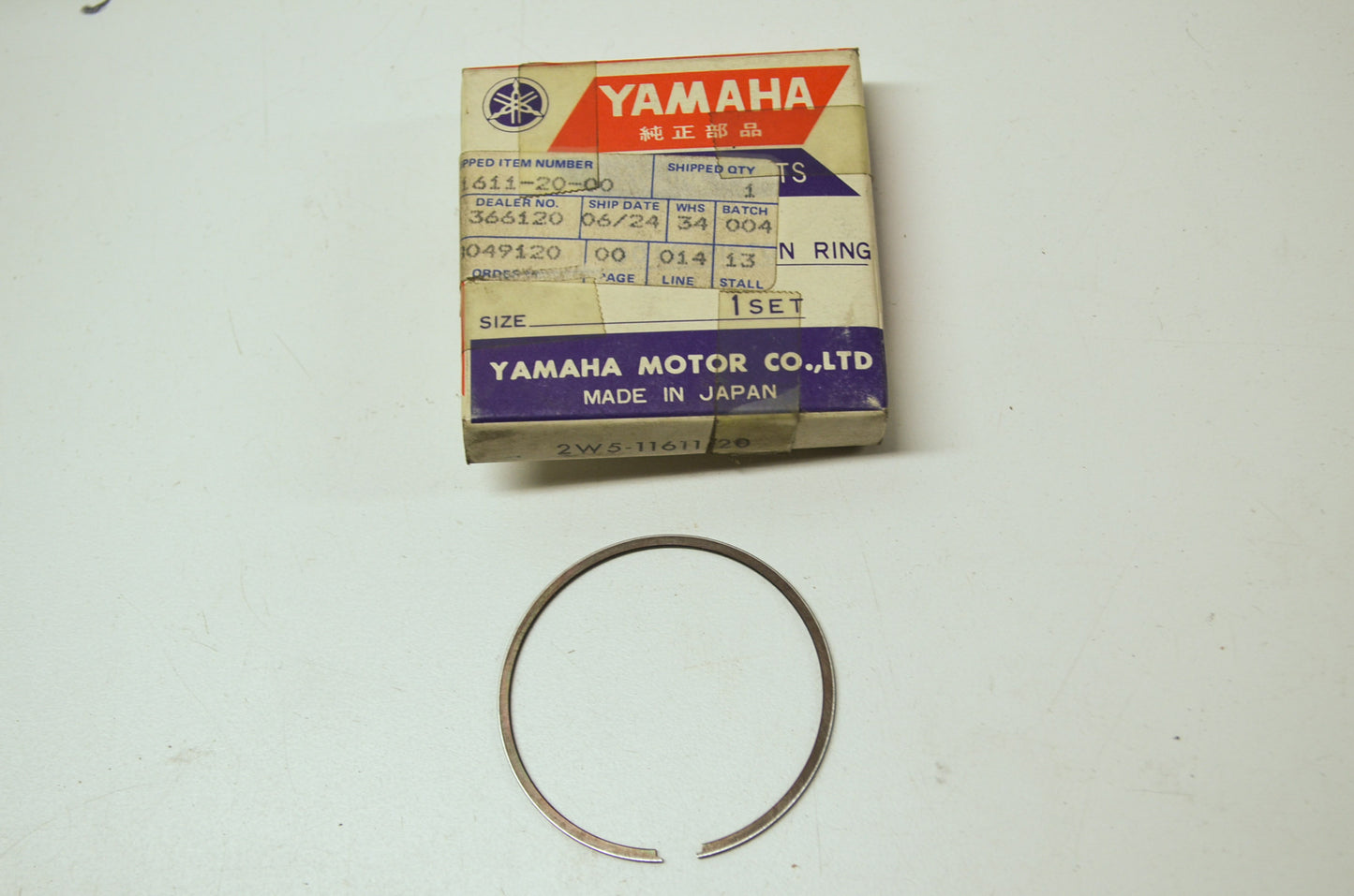 OEM Yamaha 2W5-11611-20-00 Piston Ring 2nd NOS