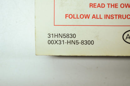 OEM Honda 31HN5830 Owner's Manual TRX350FE ''03