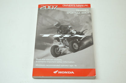 OEM Honda 2007 TRX SportTrax 400EX Owner's Manual 31HN1680