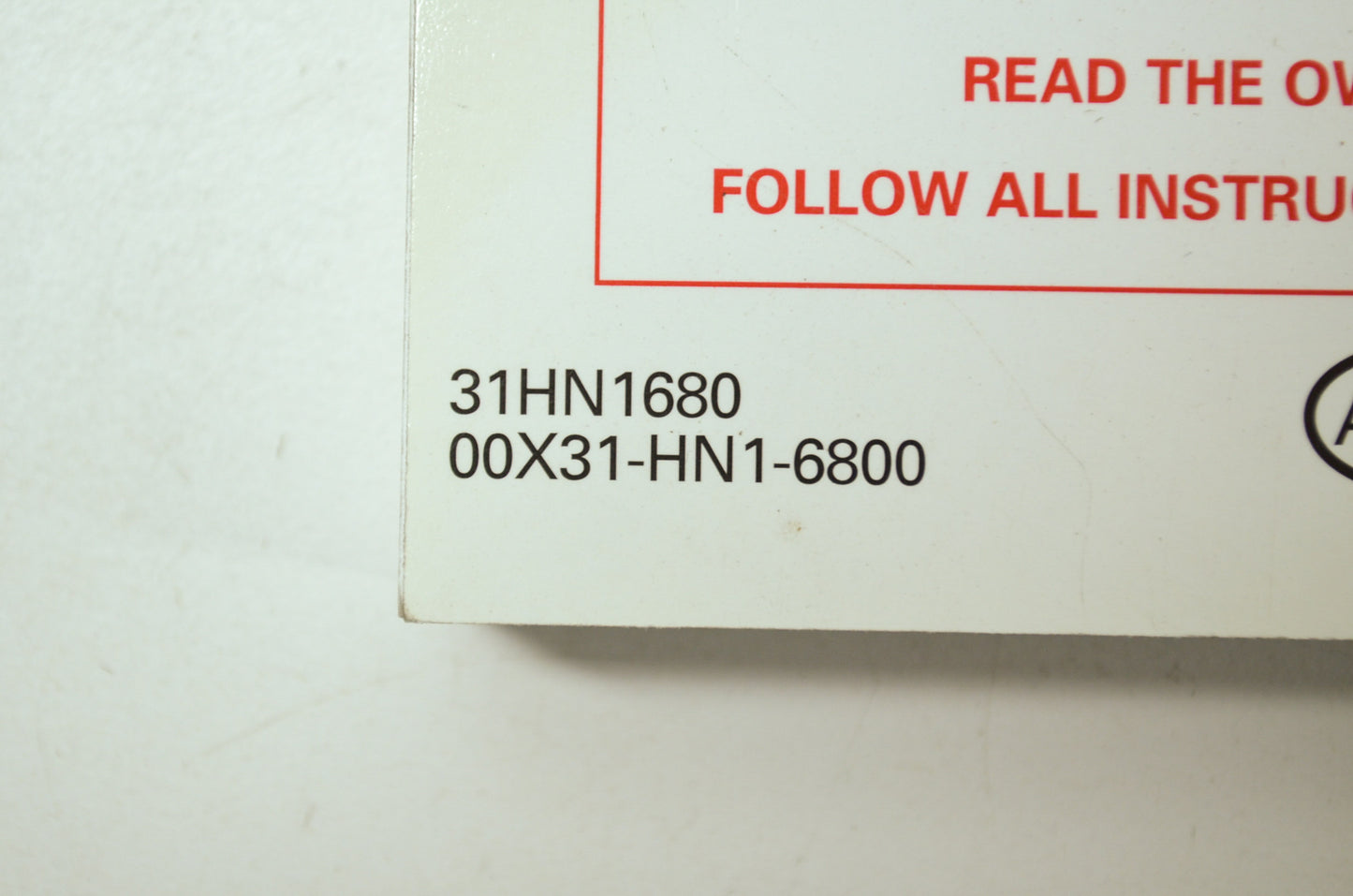 OEM Honda 2007 TRX SportTrax 400EX Owner's Manual 31HN1680