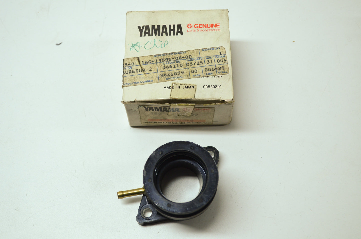 OEM Yamaha 16G-13596-00-00 Carburetor Joint 2 NOS