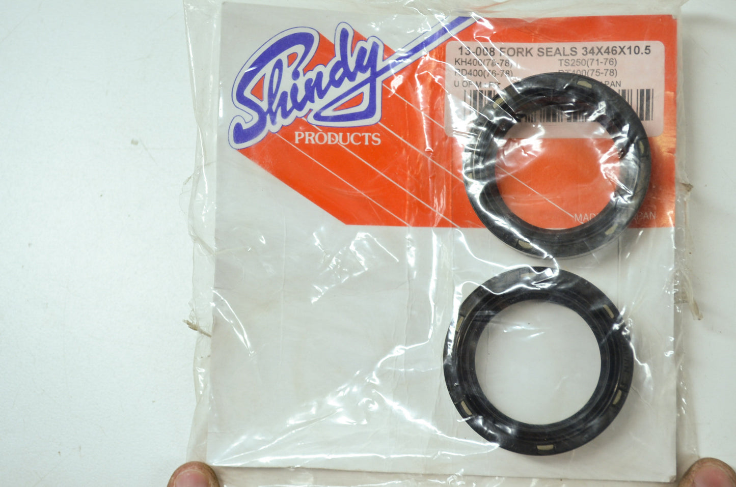 NEW Shindy Yamaha Fork Seal Kit DT400 RD400 KH400 TS250 FS-008, 13-008 NOS