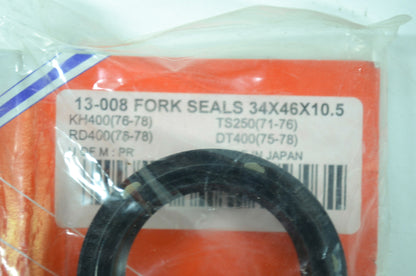 NEW Shindy Yamaha Fork Seal Kit DT400 RD400 KH400 TS250 FS-008, 13-008 NOS