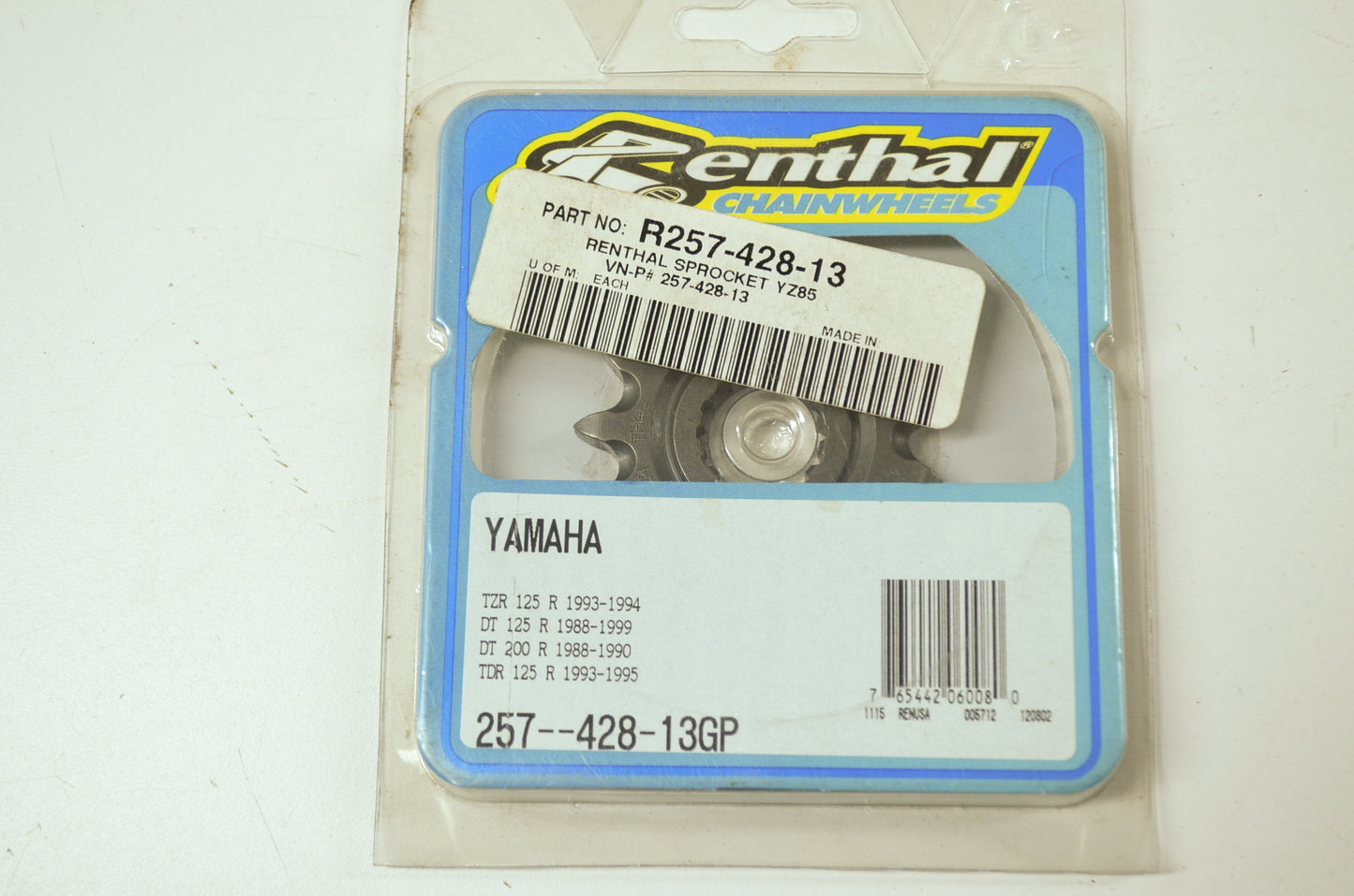 NEW Renthal Yamaha Sprocket 13 Tooth 14/48 257-428-13, R257-428-13GP NOS