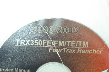 OEM Honda 2000-2003 TRX350FE/FM/TE/TM Fourtrax Rancher Service Manual Cd