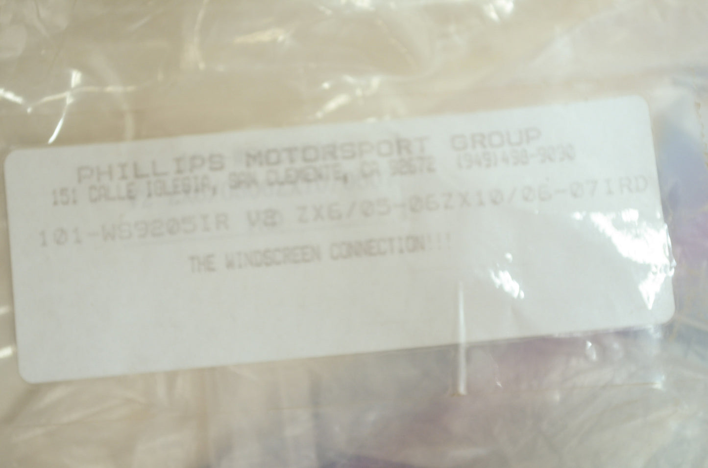 NEW Pillips Kawasaki V2 Windshield 2008-2009 ZX-10 Ninja 101-WS9206IR NOS
