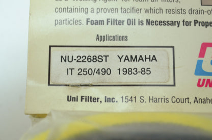 NEW UNI Yamaha Air Filter 1983-1985 IT250 IT490 NU-2268ST NOS