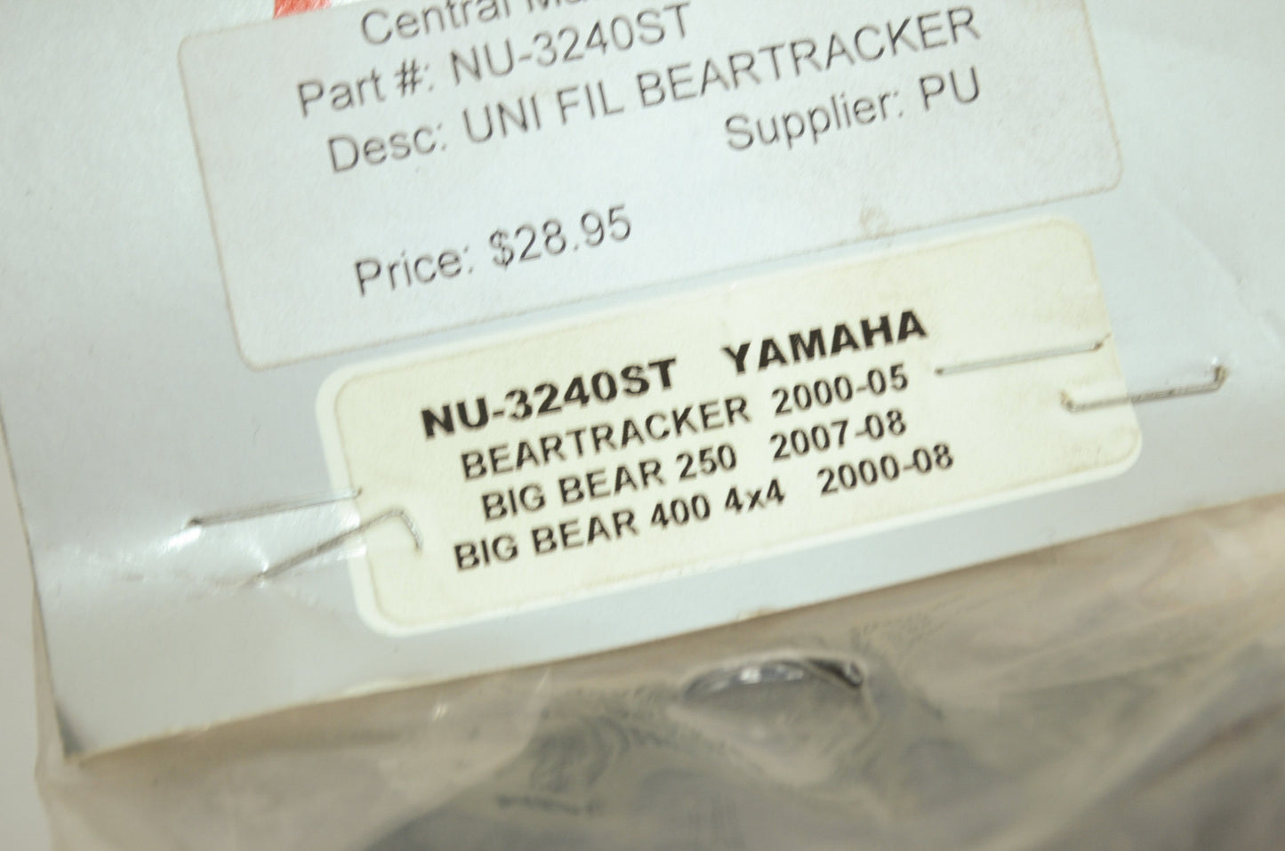 NEW UNI Yamaha Air Filter Bear Tracker Big Bear 250 400 4x4 NU-3240ST NOS